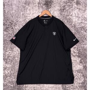Nike Polo Shirt XXL Mens Las Vegas Raiders On Field Black Coaches Sideline